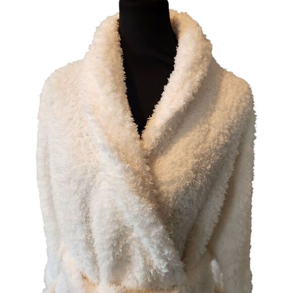 NEW Ulta Soft Plush Robe White Women’s Size Large XL with Belt - Picture 11 of 13